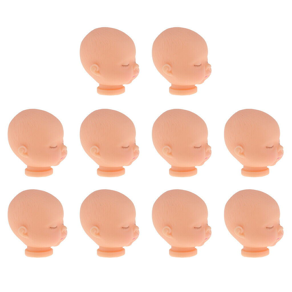 40 lot Cute Sleeping Baby Bald Head Sculpt Accs Custom Parts Simulation