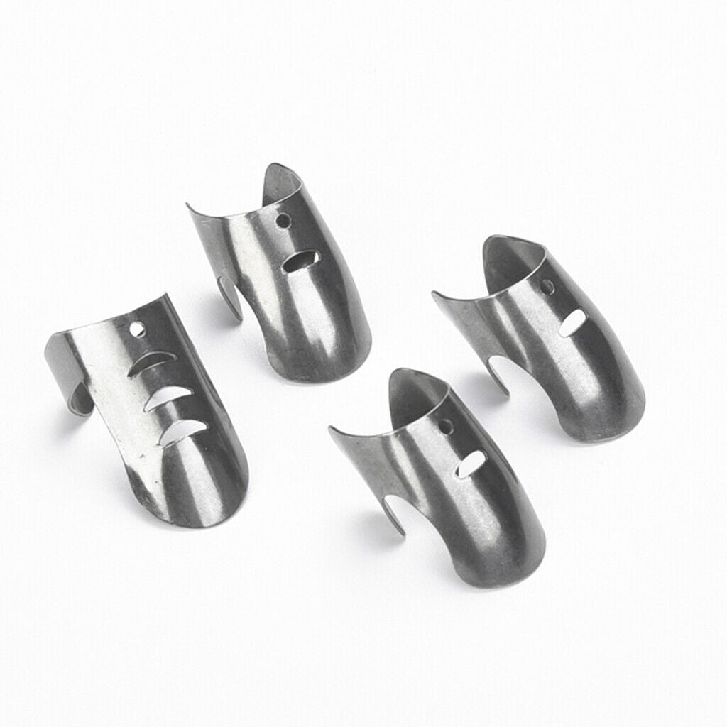 4x Stainless Steel Slicing Chopping Safe Finger Hand Protector Tool Gadget