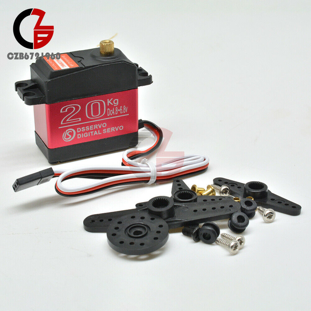 Waterproof  180 Degree 20kg High Torque Metal Gear Digital RC Servo Motor