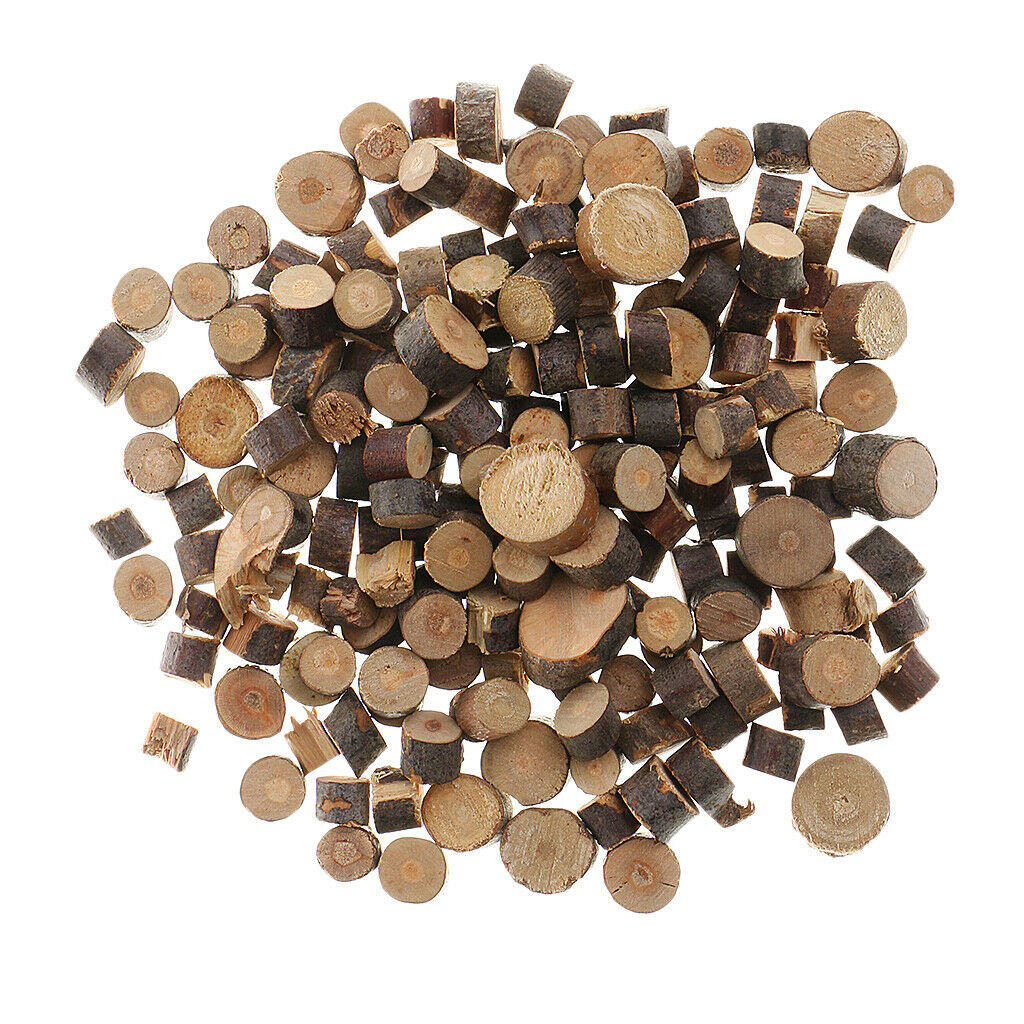 100x 5-10mm Wood Slices for DIY Crafts Wedding Decor Wooden Piles Ornaments