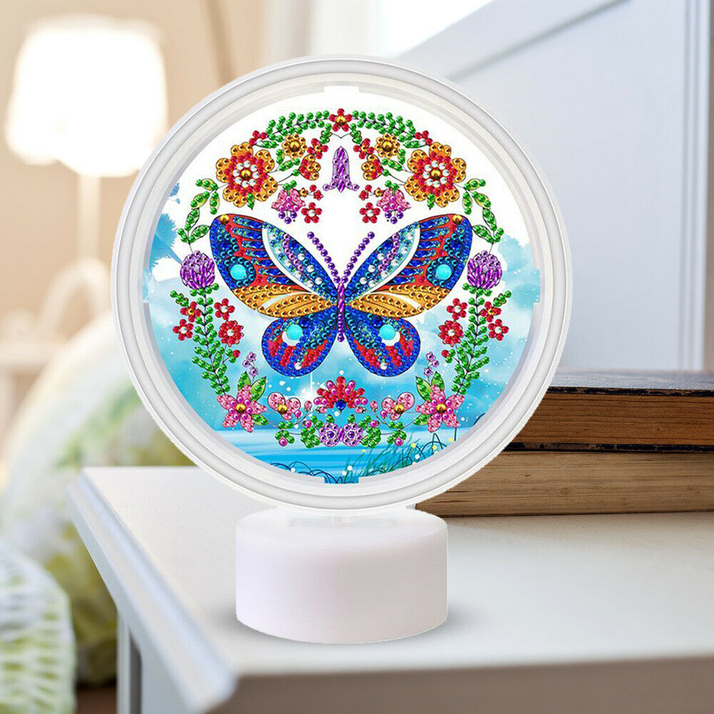 Butterfly DIY Special Shaped Drill Diamond Painting LED Decor Night Light @