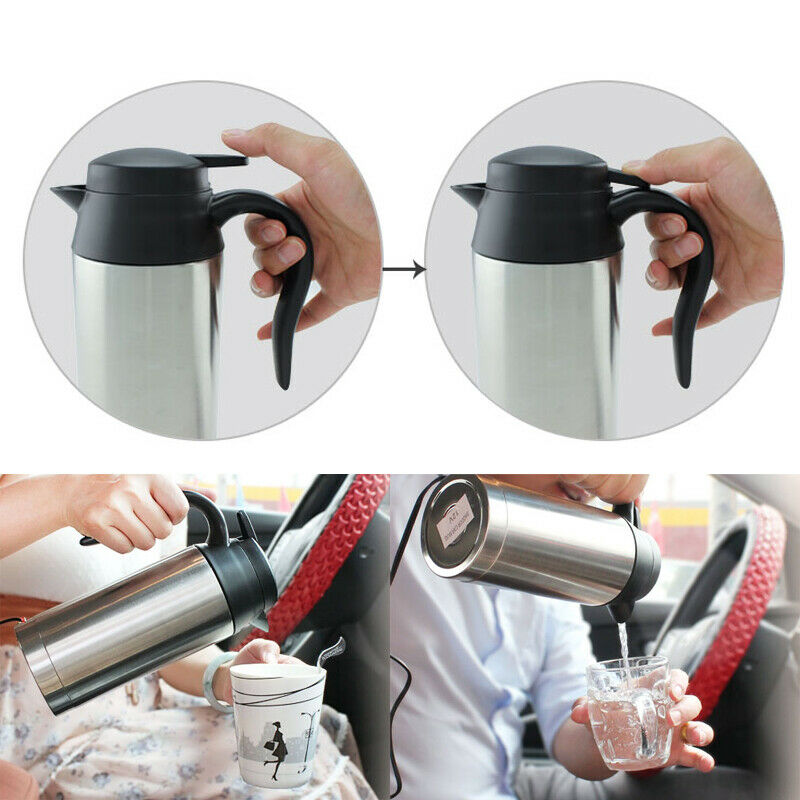 800ml 24V 240W Heating Cup Car Truck Kettle Hot Water Heater Bottle Tea Coffee