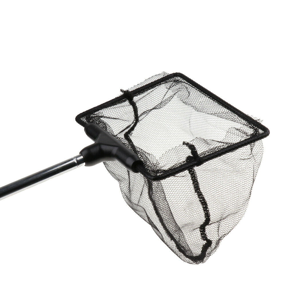 2x Aquarium Telescopic Fish Tank Shrimp Fishing Net Extendable Handle Black