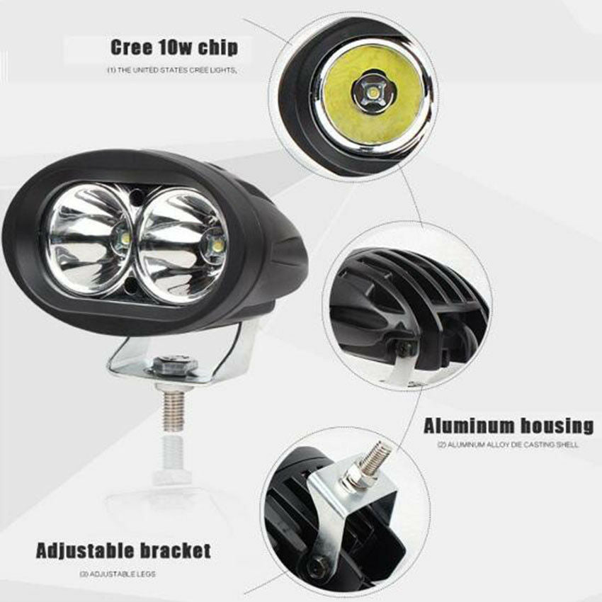 1PCS LED WORK LAMP SPOT LIGHT 20w OFFROAD SPOT SUV CAR ATV BOAT BAR Truck Light
