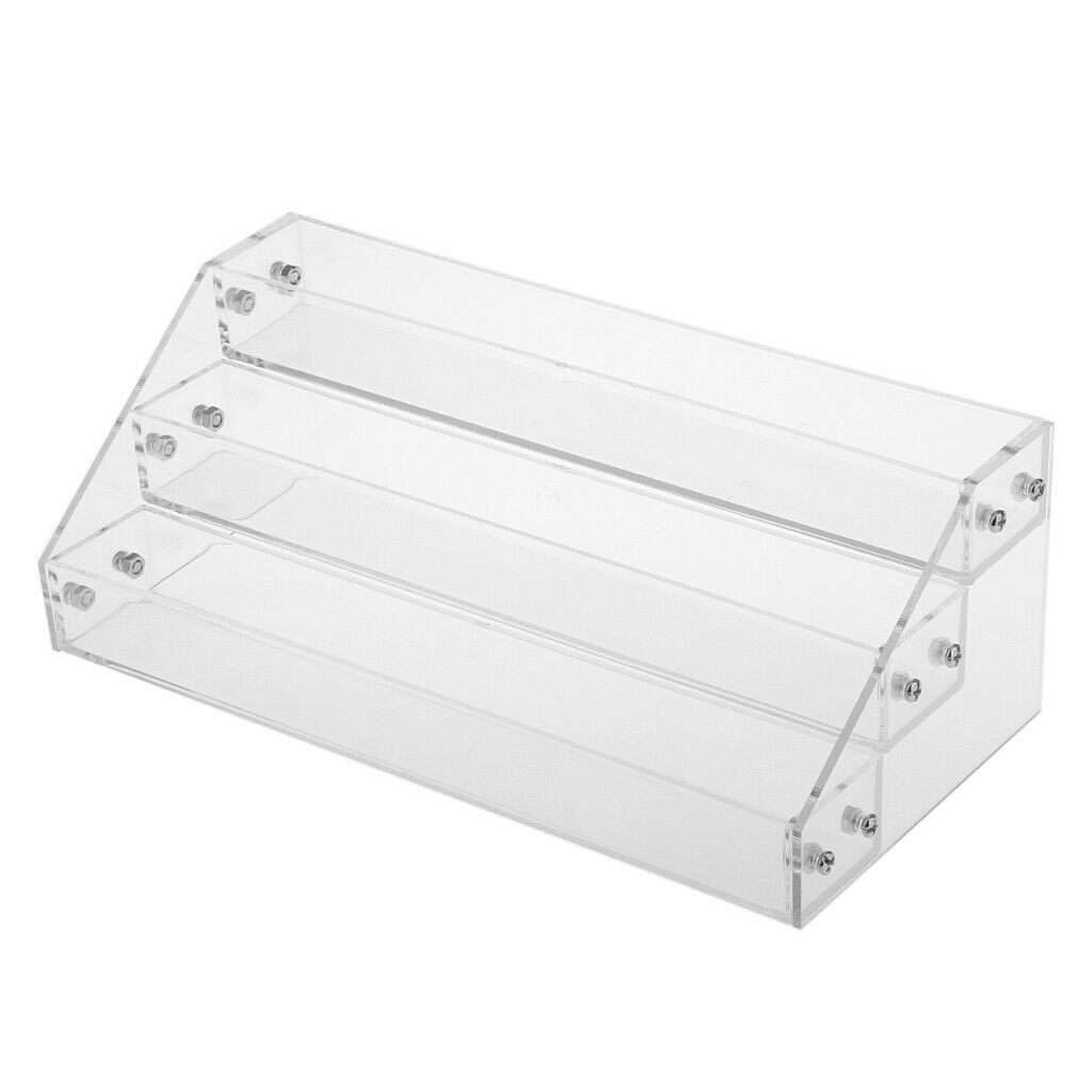 3 Tier Acrylic Nail Polish Stand Hold Up to 30 Nail Varnish Cosmetic Display