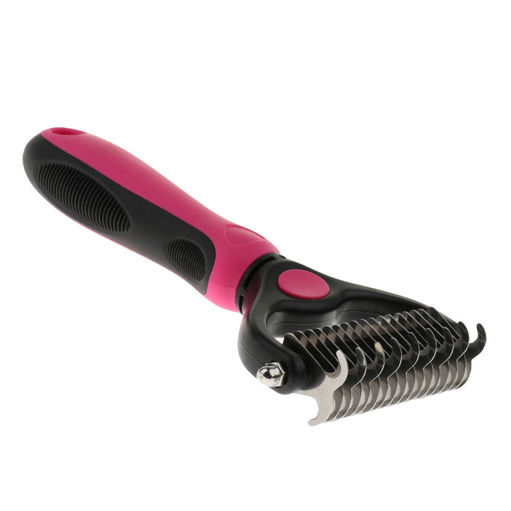 Plastic Hair Detangling Comb Remove Grooming Rake Brush for Pet Dog Cat