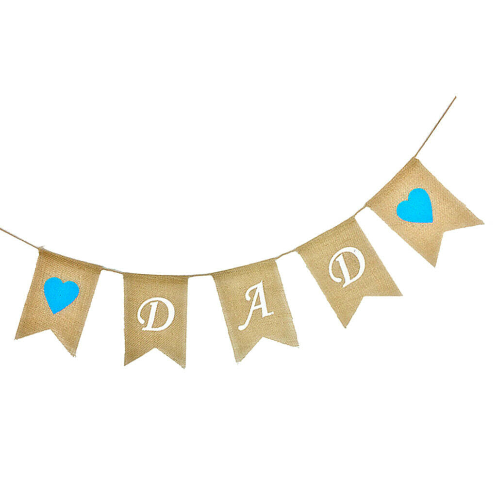 Father's Day Birthday Party Decor Happy Father Day Bunting Banner