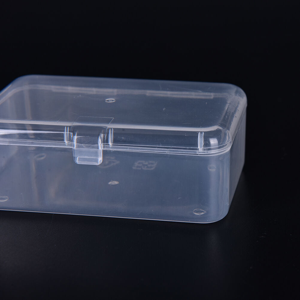 New Small Transparent Plastic Storage Box clear Square Multipurpose displa.l8