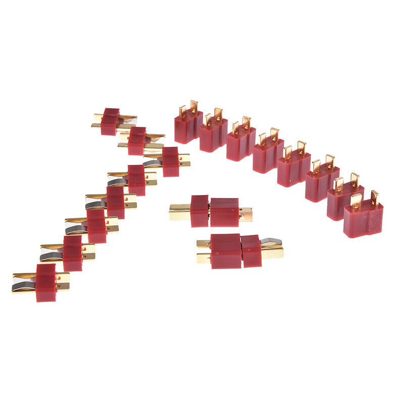 10pairs/20pcs t plug male & female deans connectors style for rc lipo battery DD