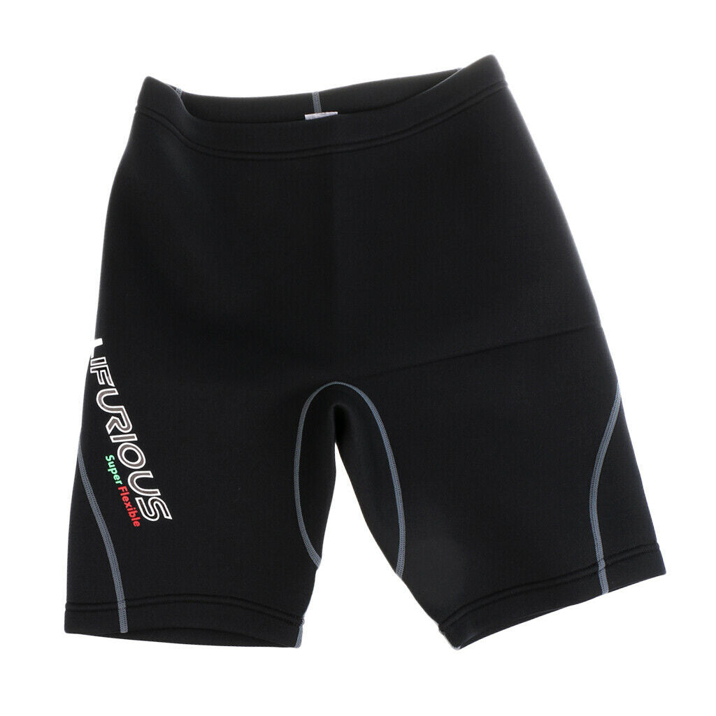2mm Neoprene Men's Wetsuits Shorts Super Stretch Swimming Swimwear Black M