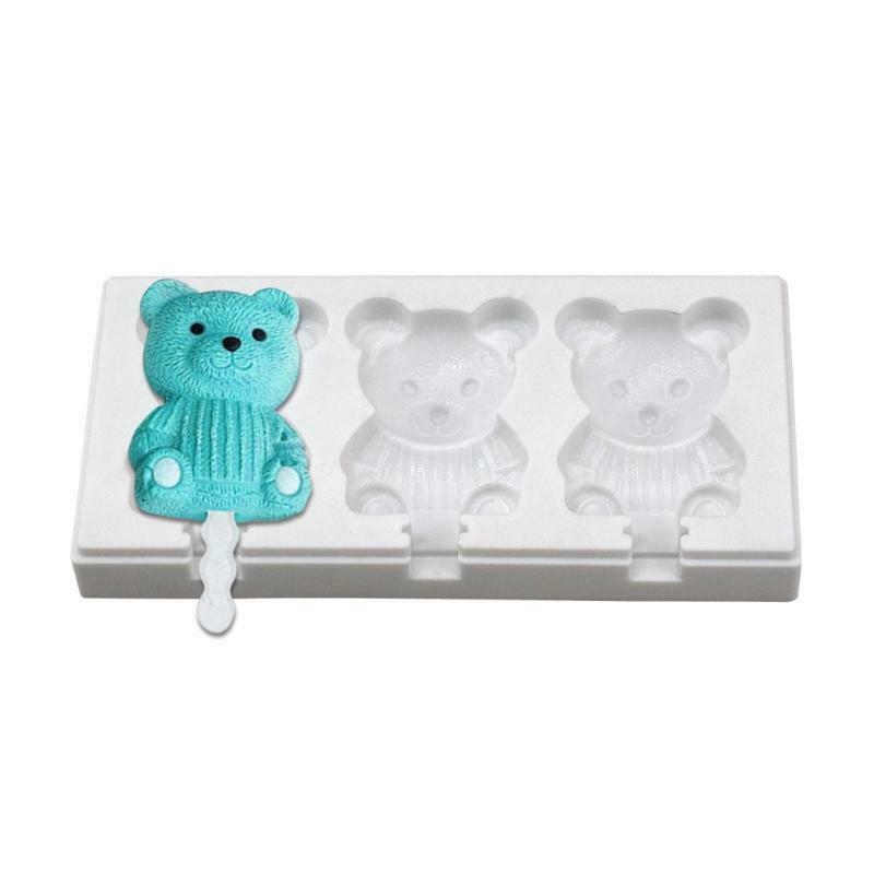 Food Grade Silicone Lollipop Mold Cute Bear Shape Environmentally Firendly Gift