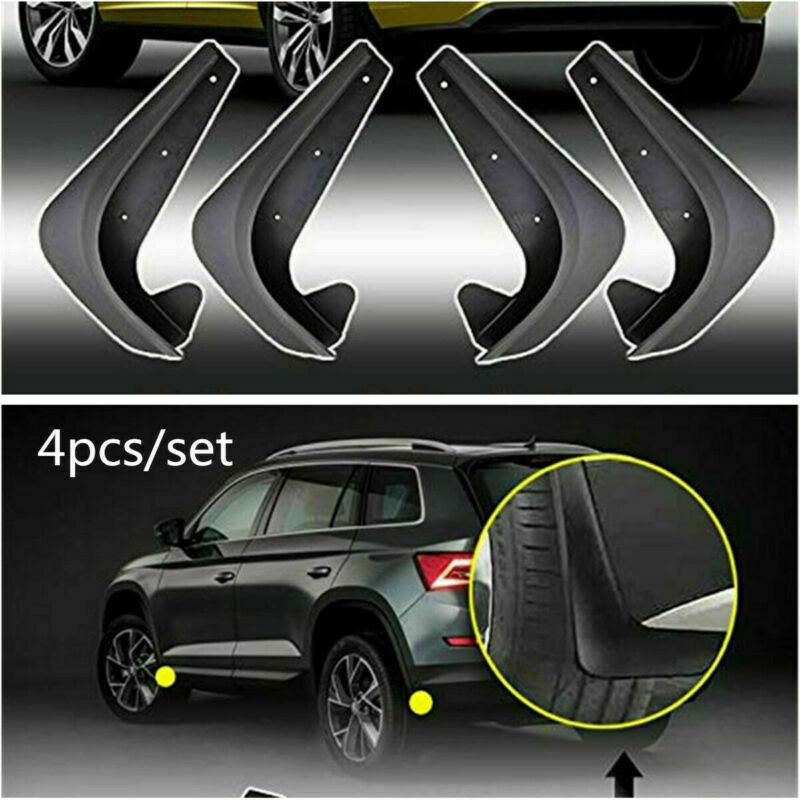 4Pcs Universal Car Black Mud Flaps Splash Guards Fender EVA Plastic US