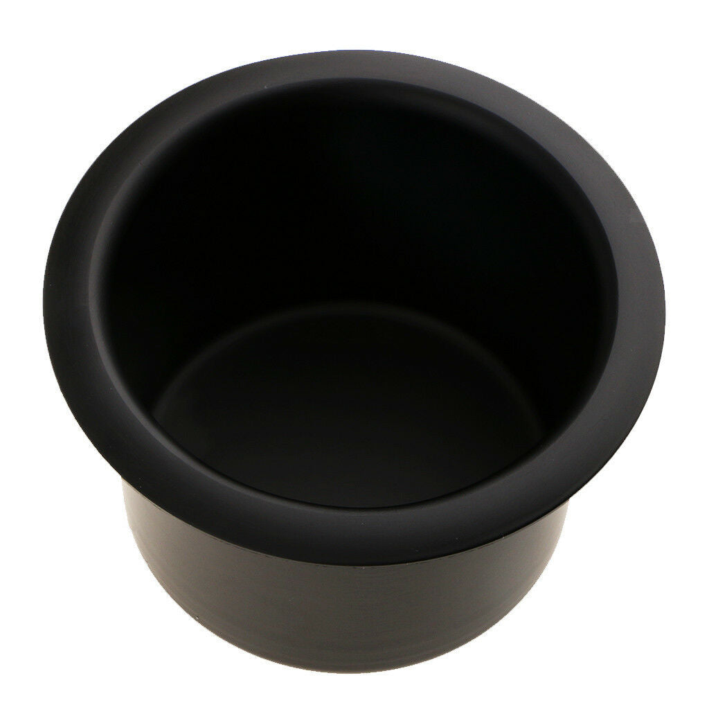 Marine Car Truck RV Cup Drink Holder Storage Base Black Aluminum Alloy Black