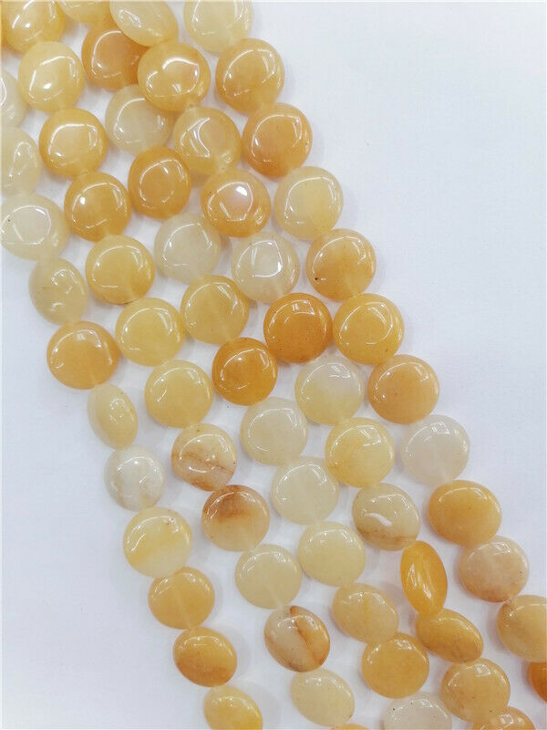 1 Strand 16x5mm Natural Yellow Aventurine Round Spacer Loose Beads 15.5" HH8786