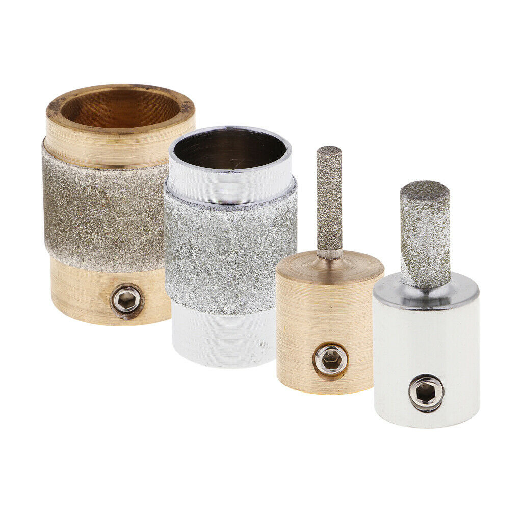 2x Stained Glass Grinder Head Bit Diamond Grinding Wheel for Tile 1.8x0.8x3