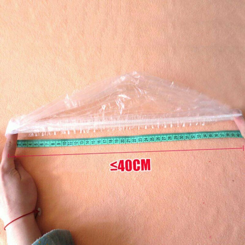 100X Disposable Clear Shower Cap Women Spa Hair Salon Waterproof Plastic Elastic