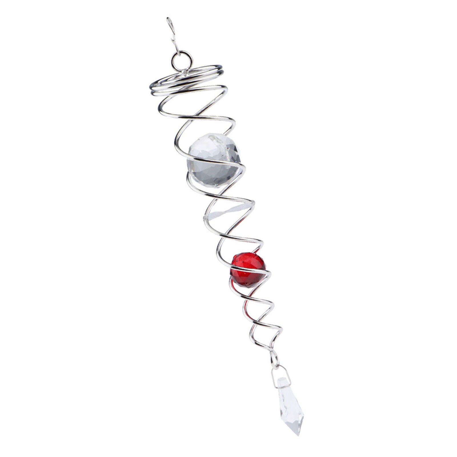 Spiral Wind Spinners with Crystal Ball, Home Garden Hanging Decor