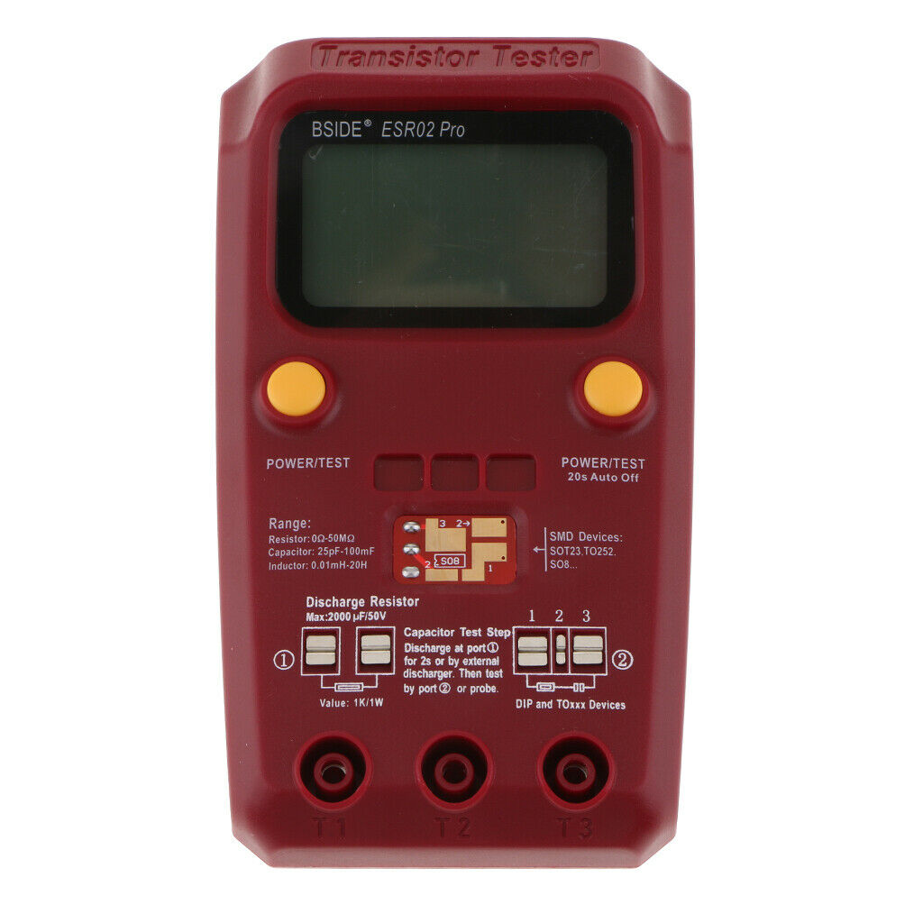 ESR02 PRO Digital Transistor SMD Components Tester Capacitance Inductance