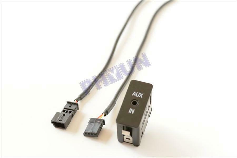 4 Pins Car AUX-in Jack Adapter Cable For BMW E39 E46 E38 E53 X5 Navigation 16:9