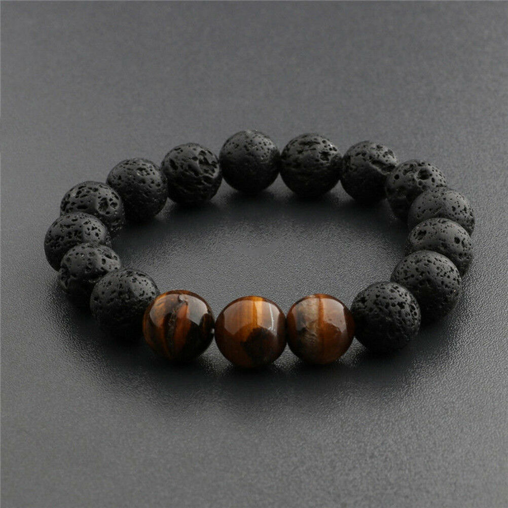 1Pc Essential Oils Diffuser Bead Bracelet Lava Rock Eye For Women M TH