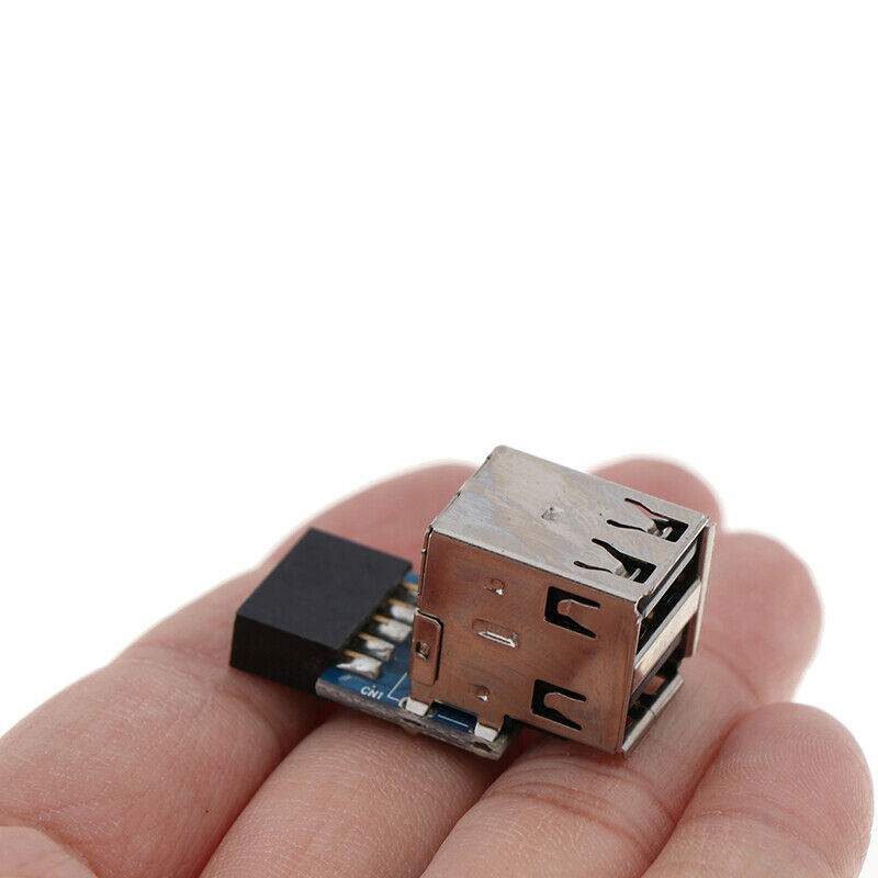 Internal Header Adapter 2 Ports USB2.0 A Female 9Pin Motherboard to DoubleLay XC