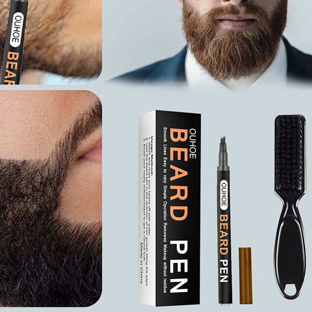 Beard Filler Coverage Beard Pen Creates Moustache Facial Hair Repair Brown