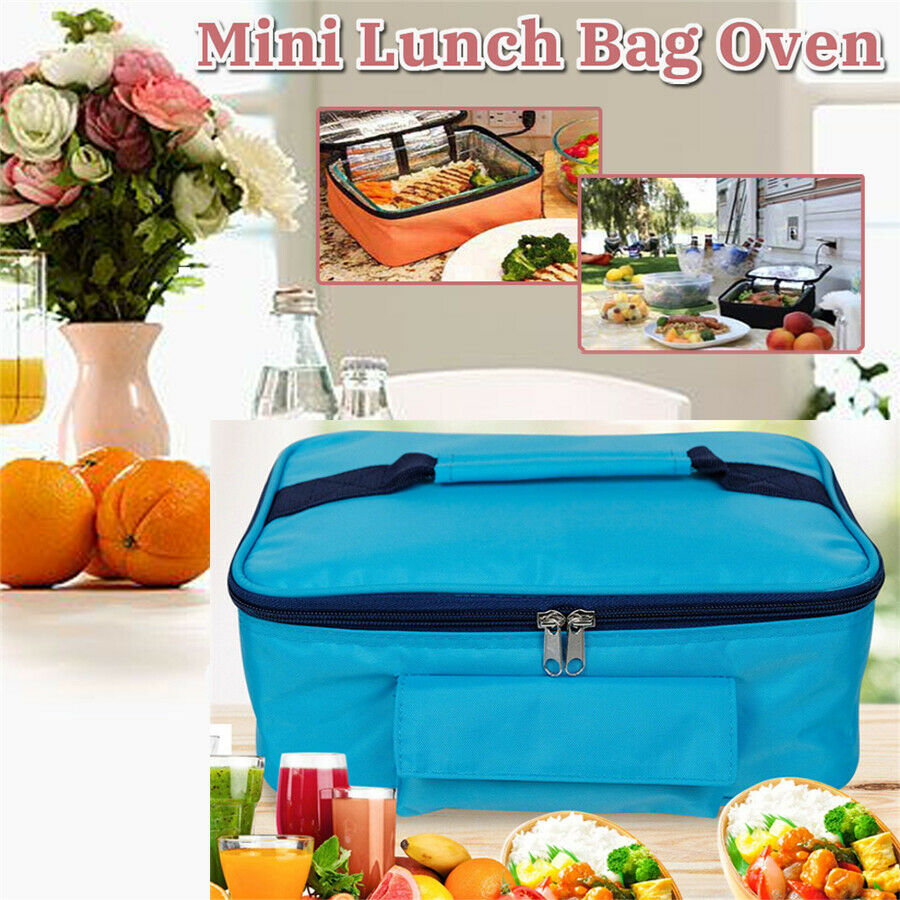 Car Blue Lunch Box Stove Oven Lunch Box For Pre-Cooked Meals 12V Universal SUV