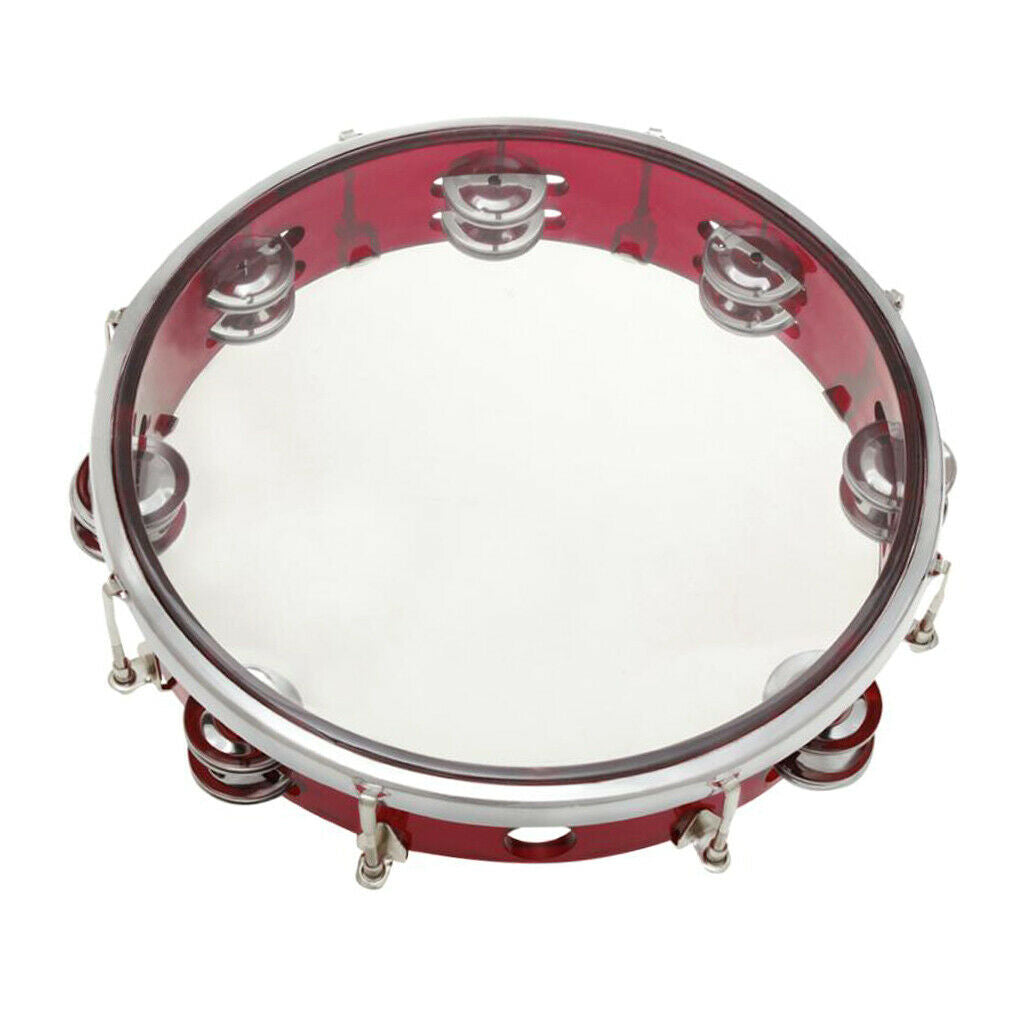 10'' Tambourines Drum Round Percussion Educational Musical Instrument Gift