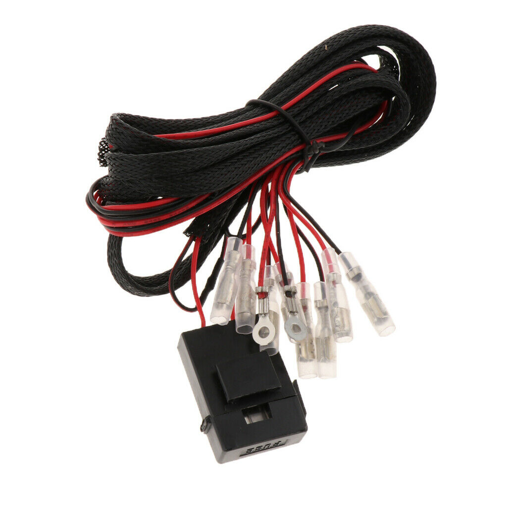 Universal Headlight LED or CCFL Light Bar Angel Eyes Wiring Harness Kit - Fade