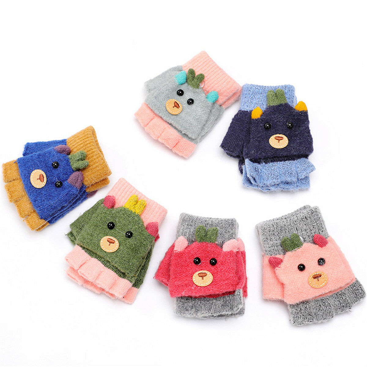 Fashion Lovely Children's Gloves Winter Warm Mittens Soft Knit Warmer Boys Girls