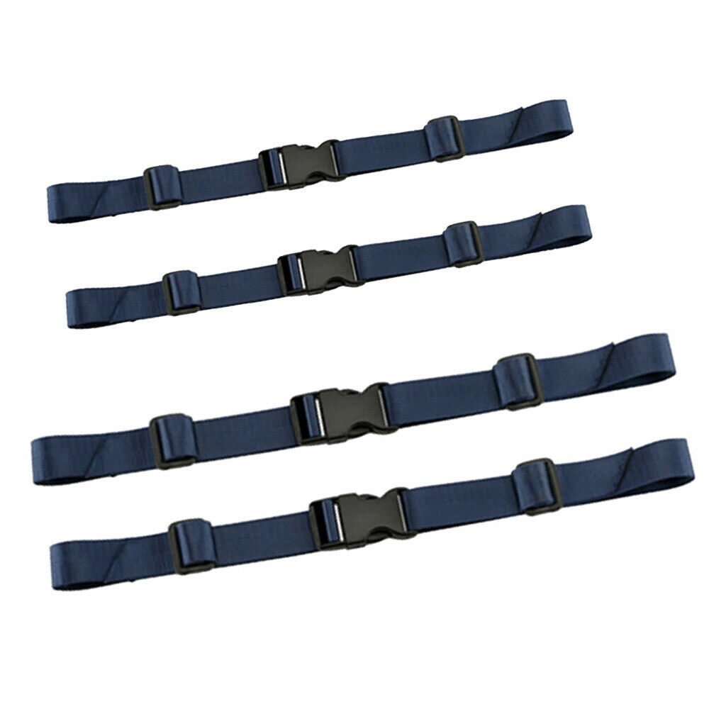 2 Pairs Navy Blue Adjustable Nylon Backpack Strap