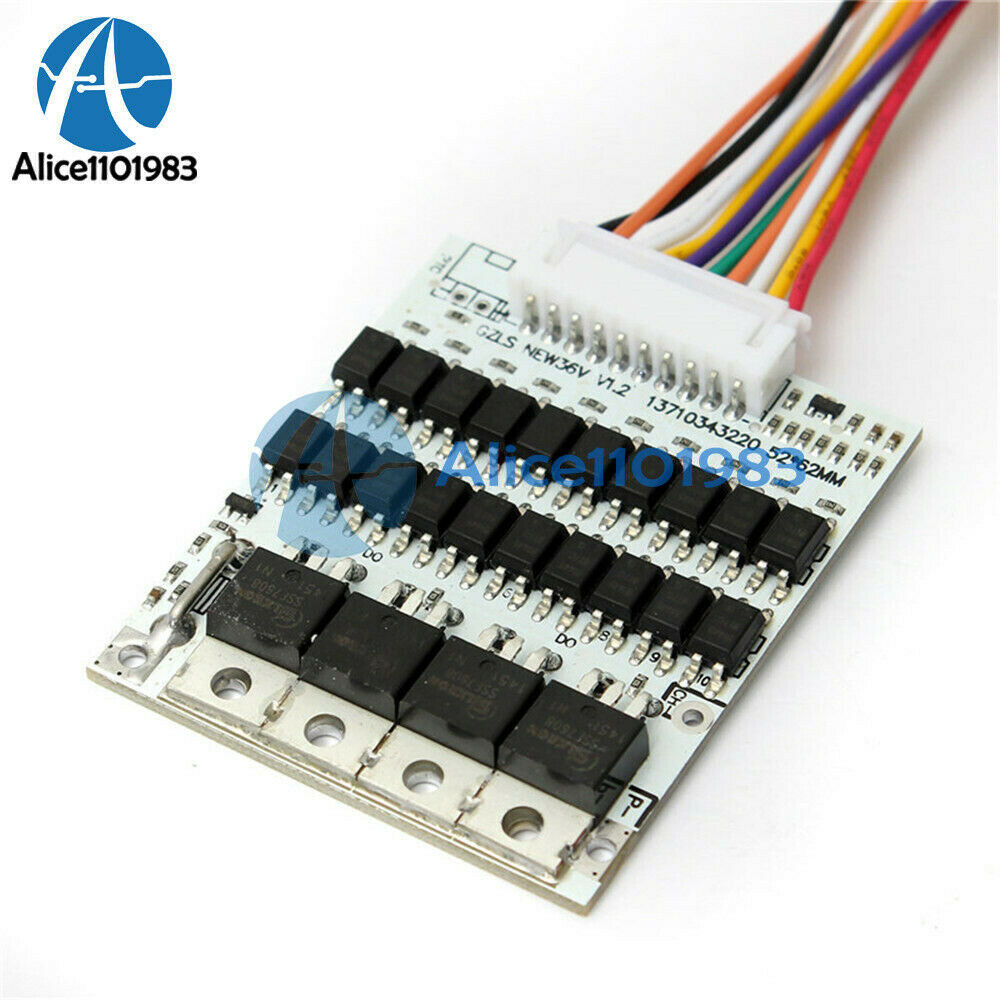 Max 40A Balance Battery Protection Board BMS PCB For 36V 10S 10Packs Li-ion Cell