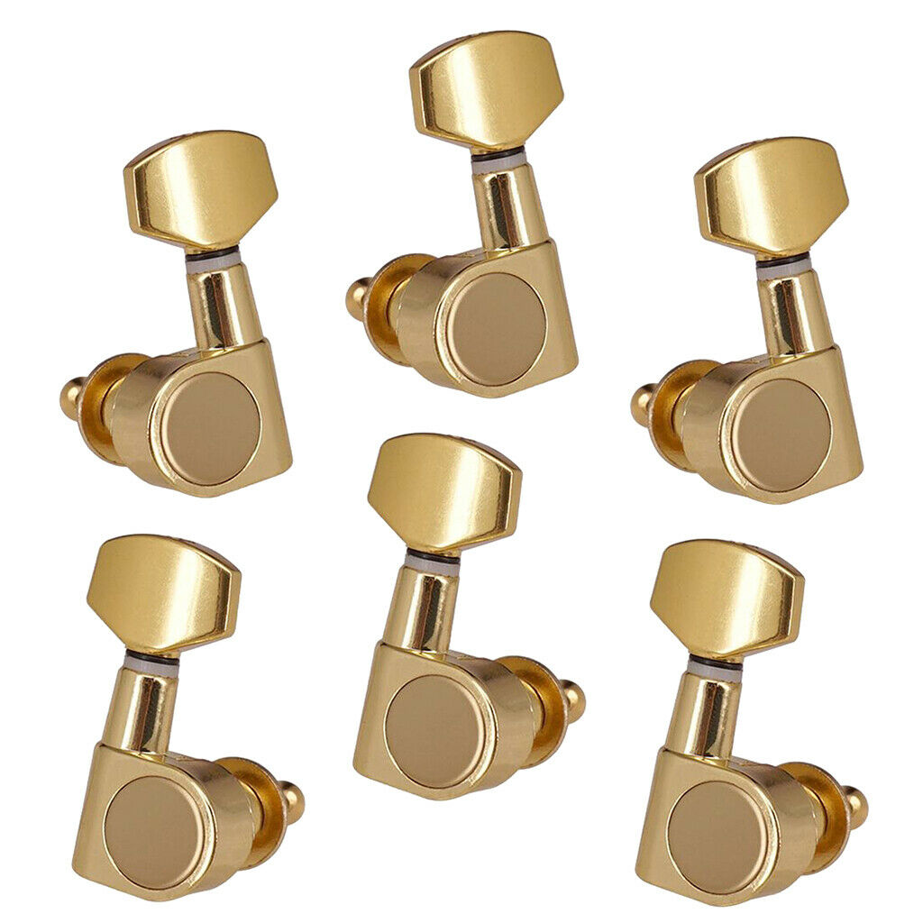 6Pcs Guitar Closed Button Tuning Keys Tuners for Acoustic Guitar Replacement