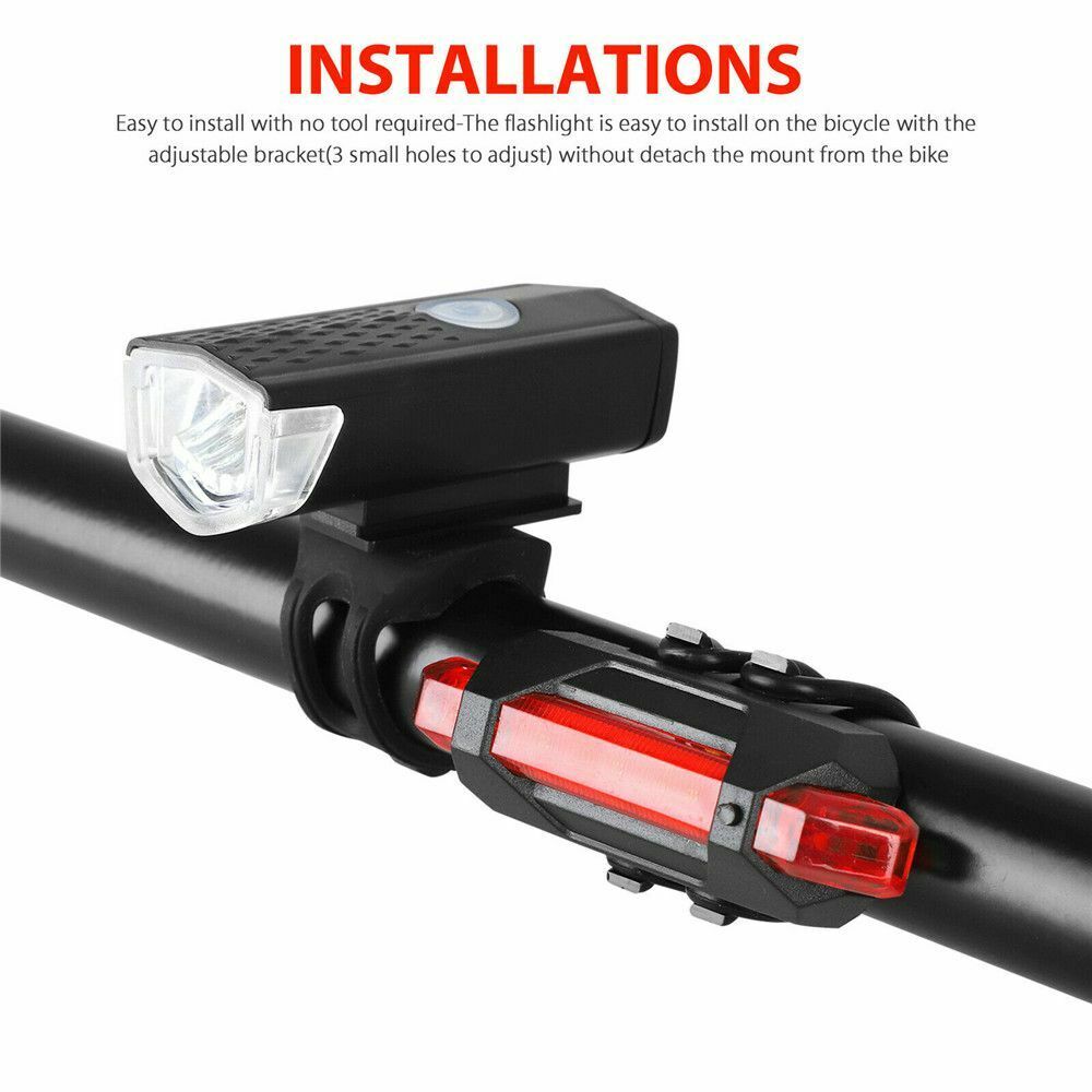 LED Bicycle Headlight Cycling Accessories Bike Rear Lamp Front Headlight