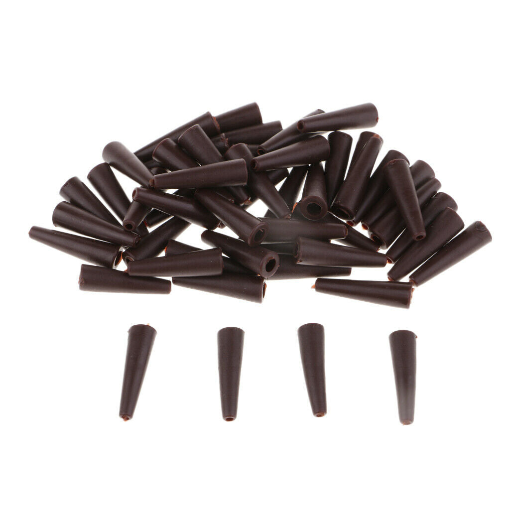 50 Pieces Carp Fishing Tail Rubber Tubes Cones For Saftey  20mm