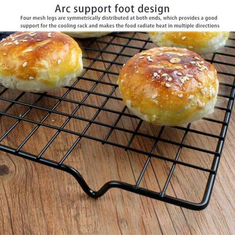 2Pcs Cooling Racks for Baking Non Stick Metal Cake Cooling Wire Roasting RacW3X5
