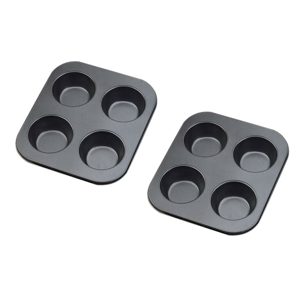 2Pack Kitchen Muffin Cakes Pan Cookie Baking Tray For Home Kitchen Hotel