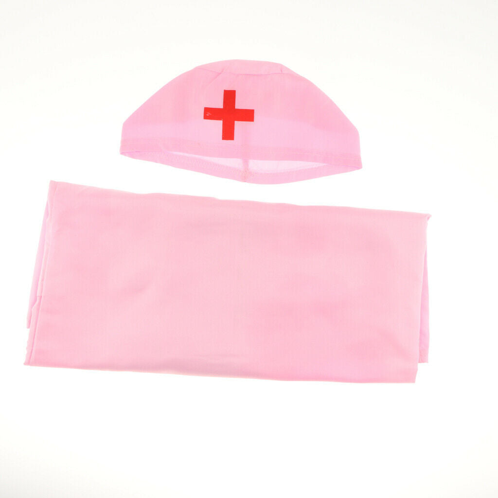 Children Pretend Playing Long Sleeve Doctor Nurse Costume Kit Accessory