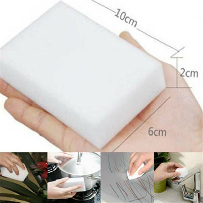 100 Pack Extra Large 1-1/4" Magic Sponge Eraser Melamine Foam Cleaning