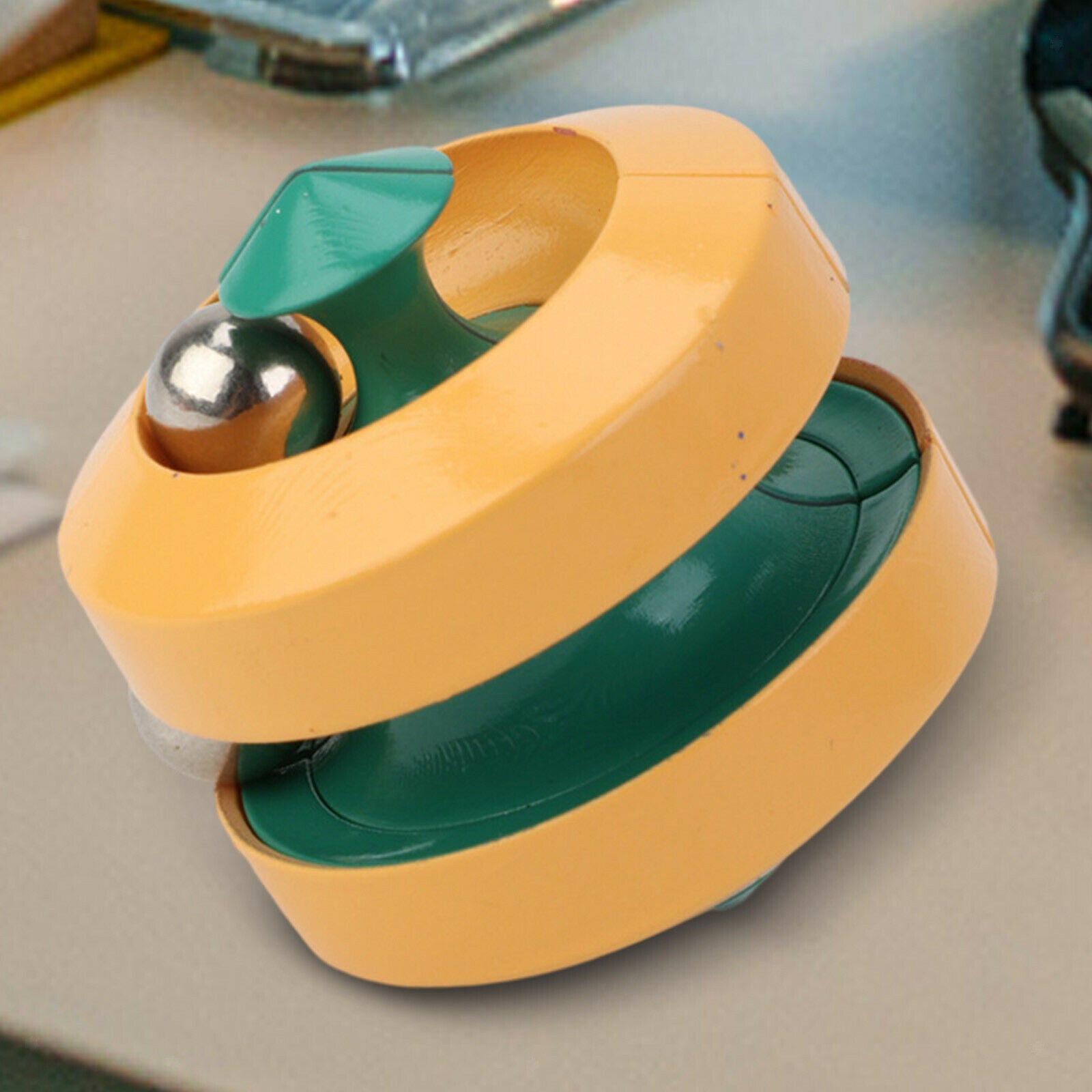Spin Bean Toys Anti-Anxiety Hand-Eye Coordination for Kids & Adults Yellow
