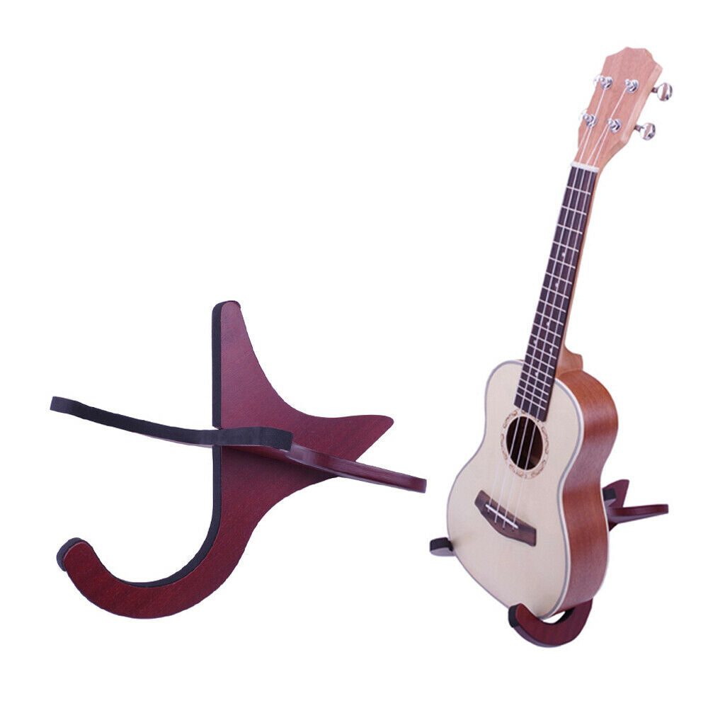 Foldable Wood Ukulele Violin Stand Support Holder Storage Display Parts