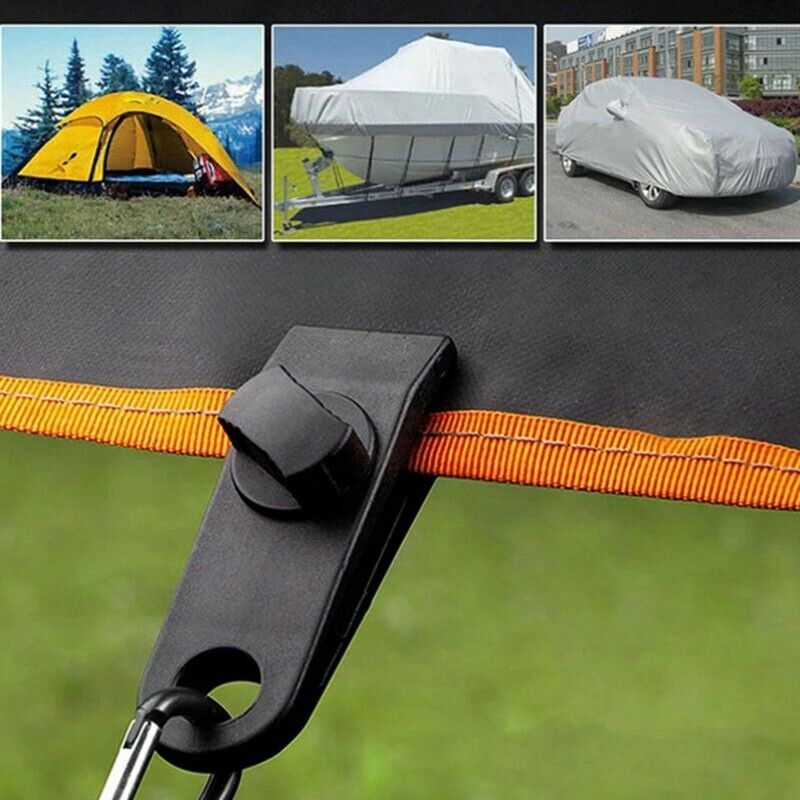 15 Pack Tarp Clips, Heavy Duty Thumb Screw Lock Grip Tent Clip and Multi-PurZ1F2