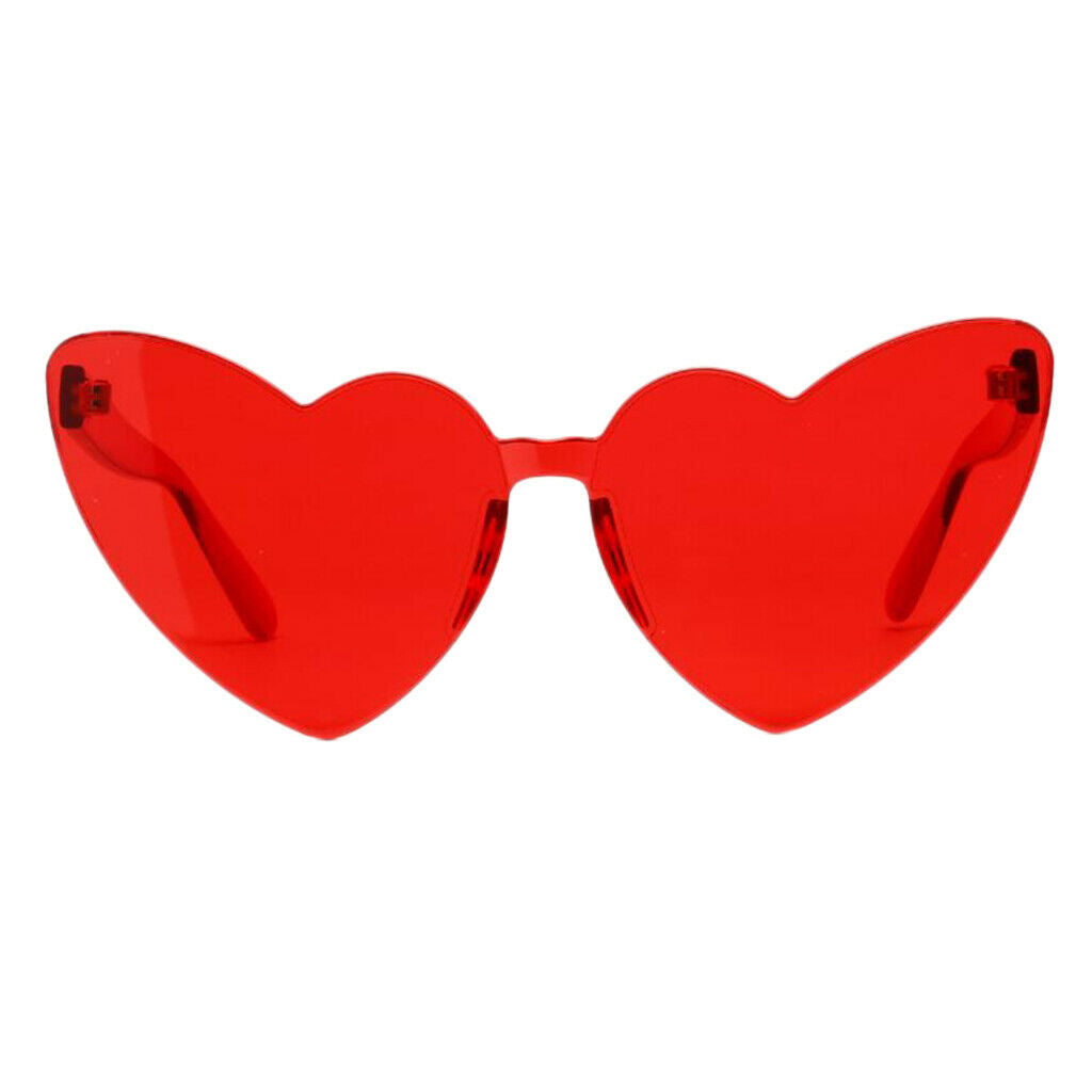 Heart Shaped Frame Sunglasses Party Fashion Eyewear Eyeglasses Red