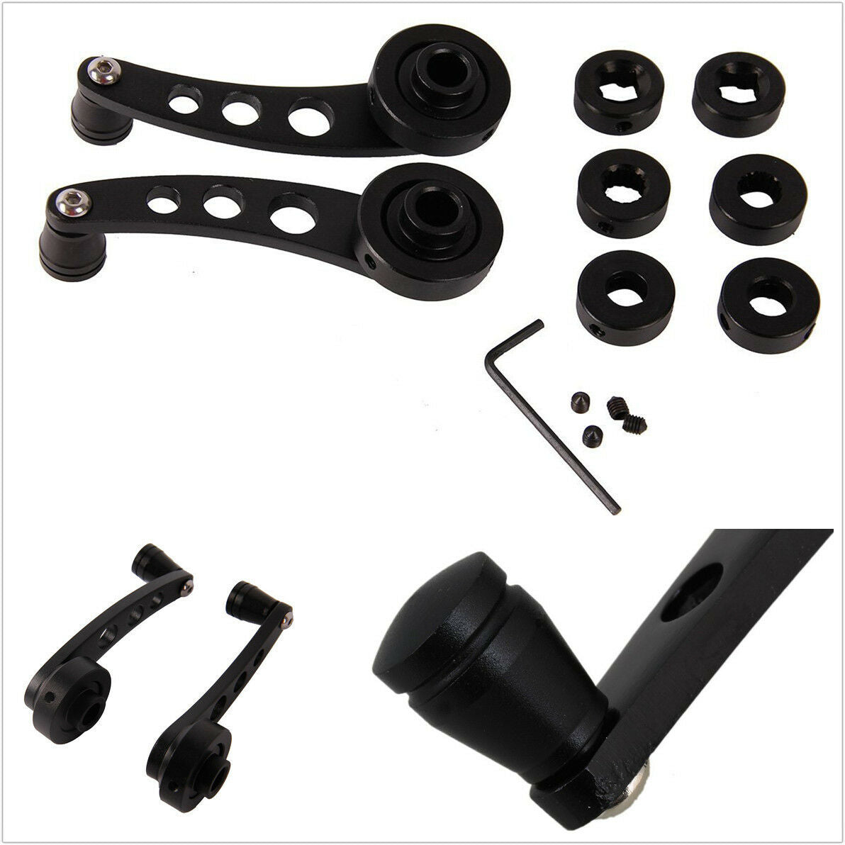 Car SUV Pickup Window/Door Glass Winder Aluminium Cranks Handles Knobs Universal
