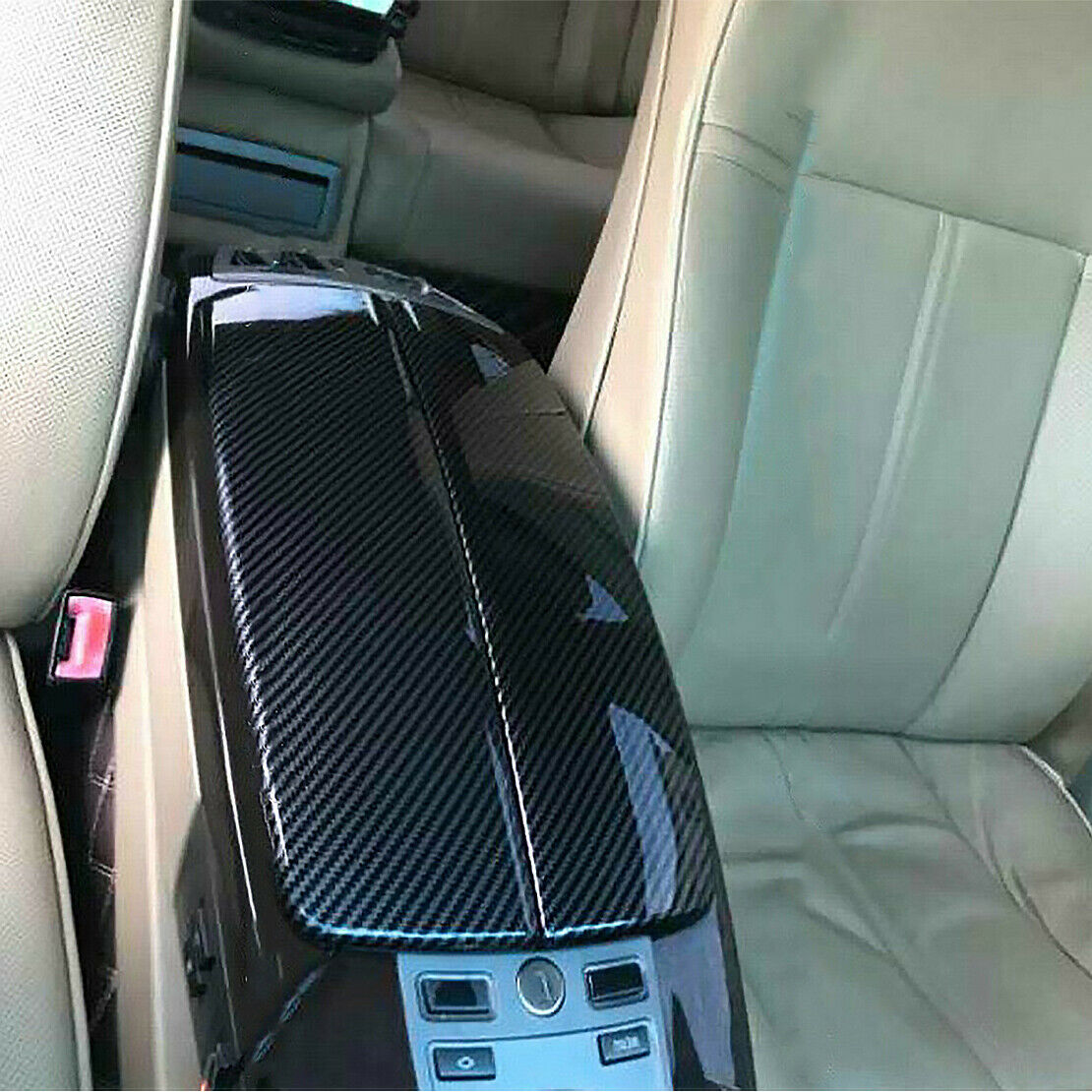 2x/Set Console Box Armrest Box Cover Trim Fit for BMW 7 Series E66 2002-2008