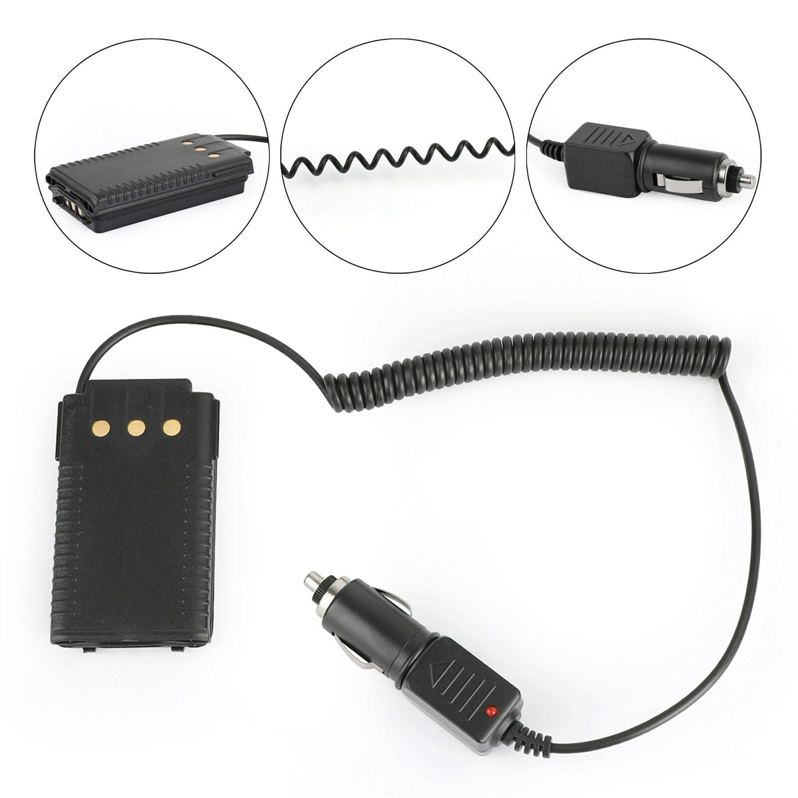 Battery Eliminator Car Charger 12V/24V Fit for Yaesu FT70D FT70DR CN