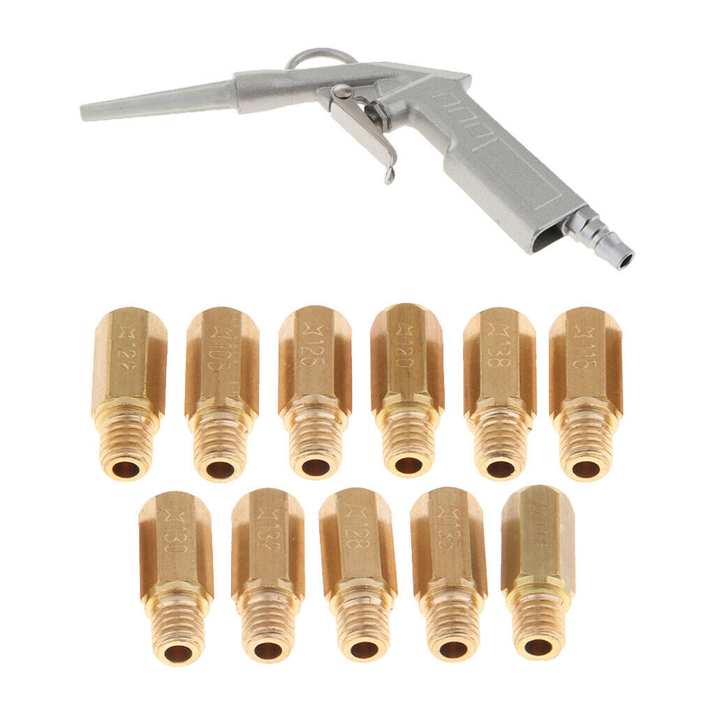 Air Duster Removing Gun Blower Cleaning Tool+Carburetor Jet Injectors Nozzle