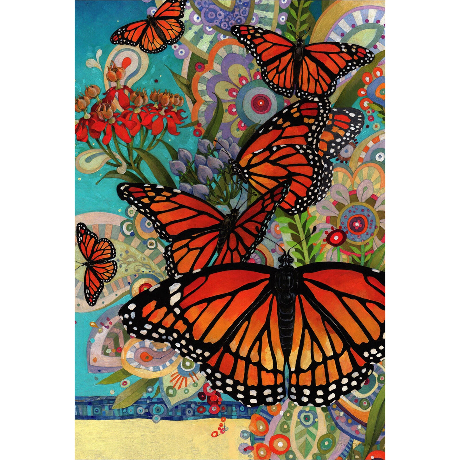 Toland Monarch Madness 12.5 x 18 Colorful Spring Butterfly Flower Garden Flag
