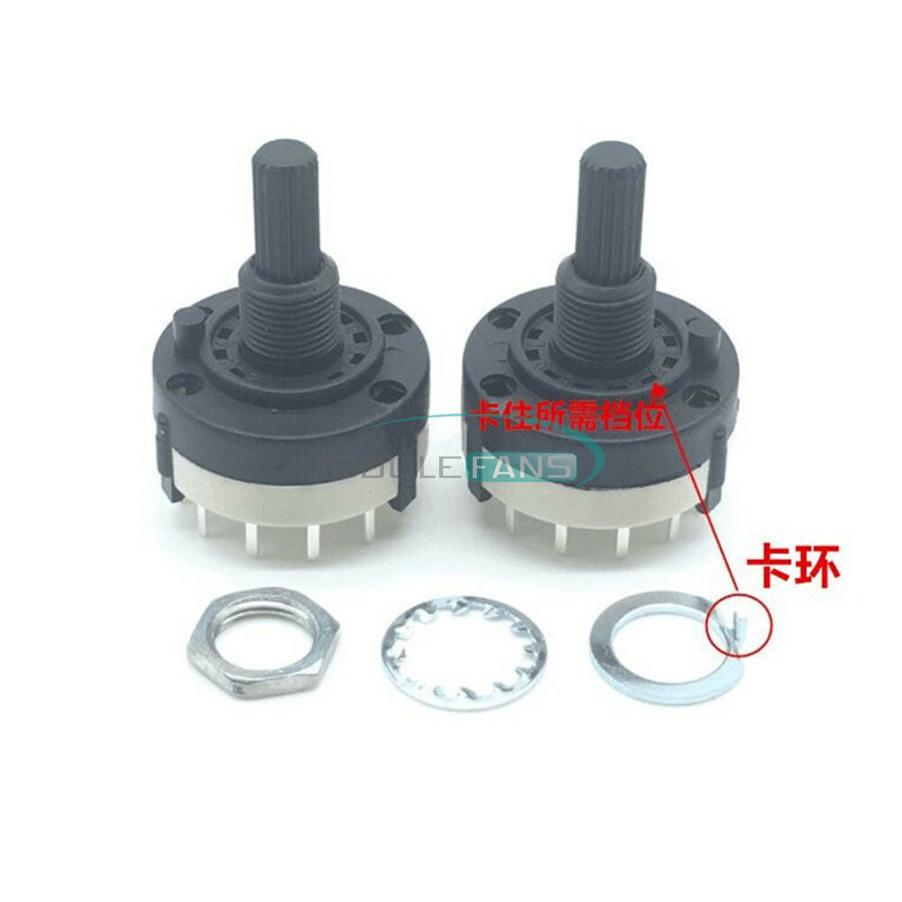 5PCS 3 Pole 4 Position Single Wafer Band Selector 3P4T Rotary Switch
