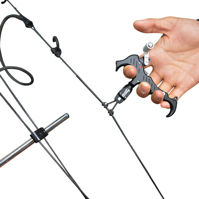 Archery Bow Release Aids 3 or 4 Finger Grip Thumb Caliper Trigger Automatic